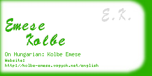 emese kolbe business card